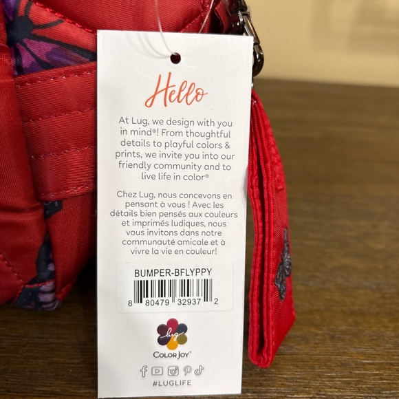 Lug Bumper Toiletries Bag. Butterfly Poppy. NWT - Picture 7 of 9